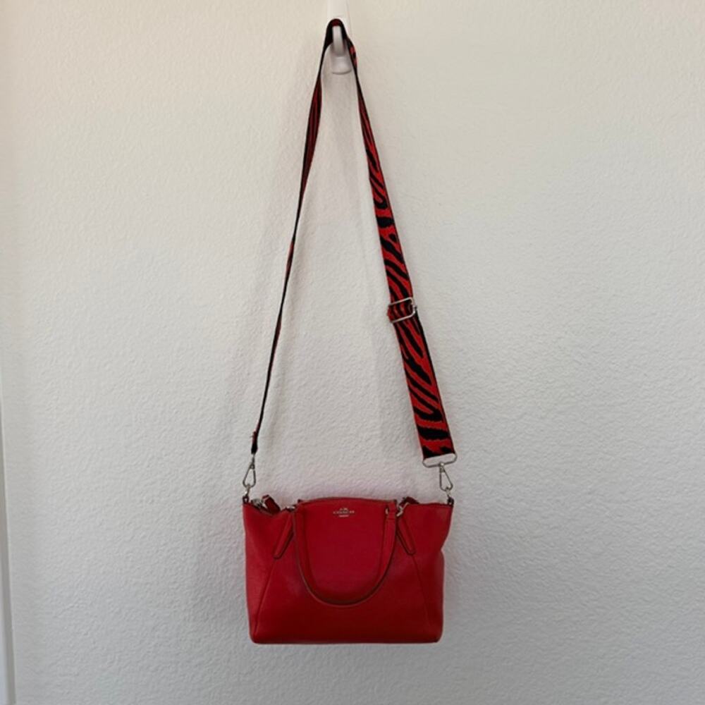 Coach Red Crossbody Kelsey Bag F57563 Coach Wallet Non-Coach Zebra Strap - Picture 16 of 16